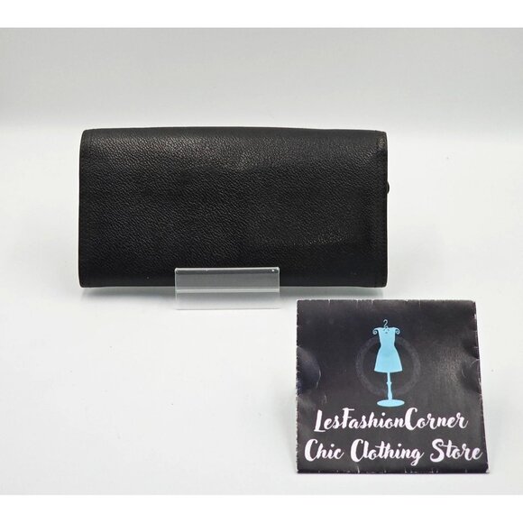 Burberry  Women's Black Soft Grain Leather  Wallet Size  Medium 2728 - Picture 4 of 13